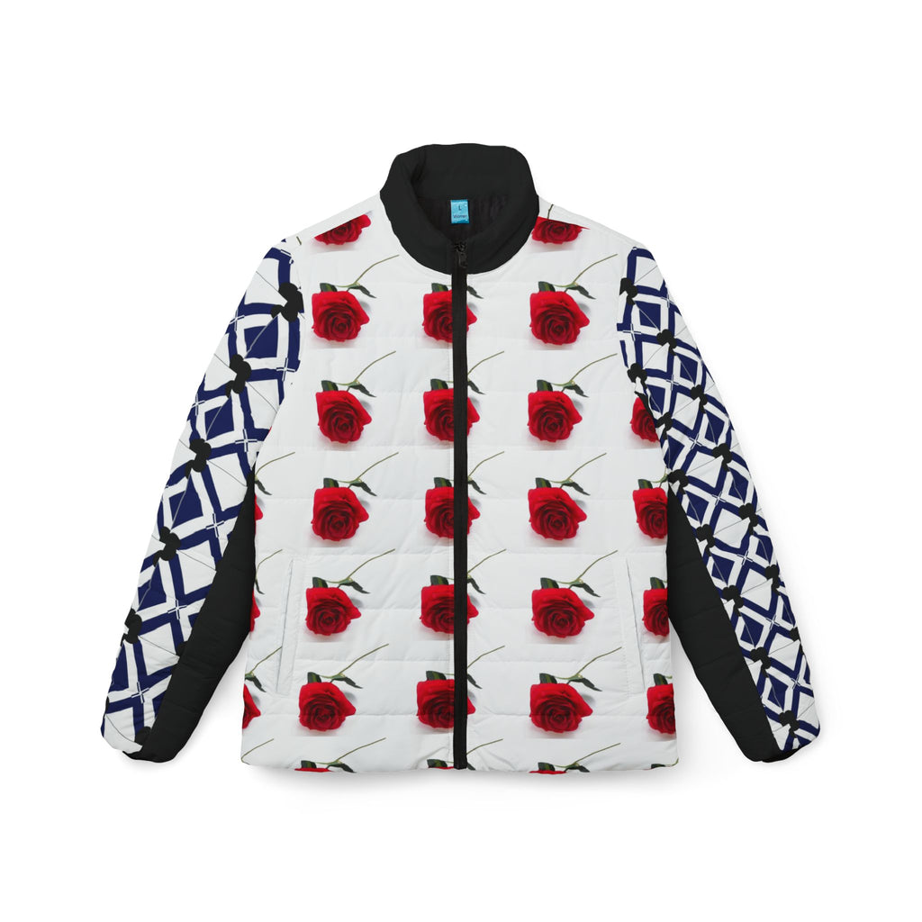 XT Rose Women’s Puffer Jacket — All-Over Print Floral Quilted Coat