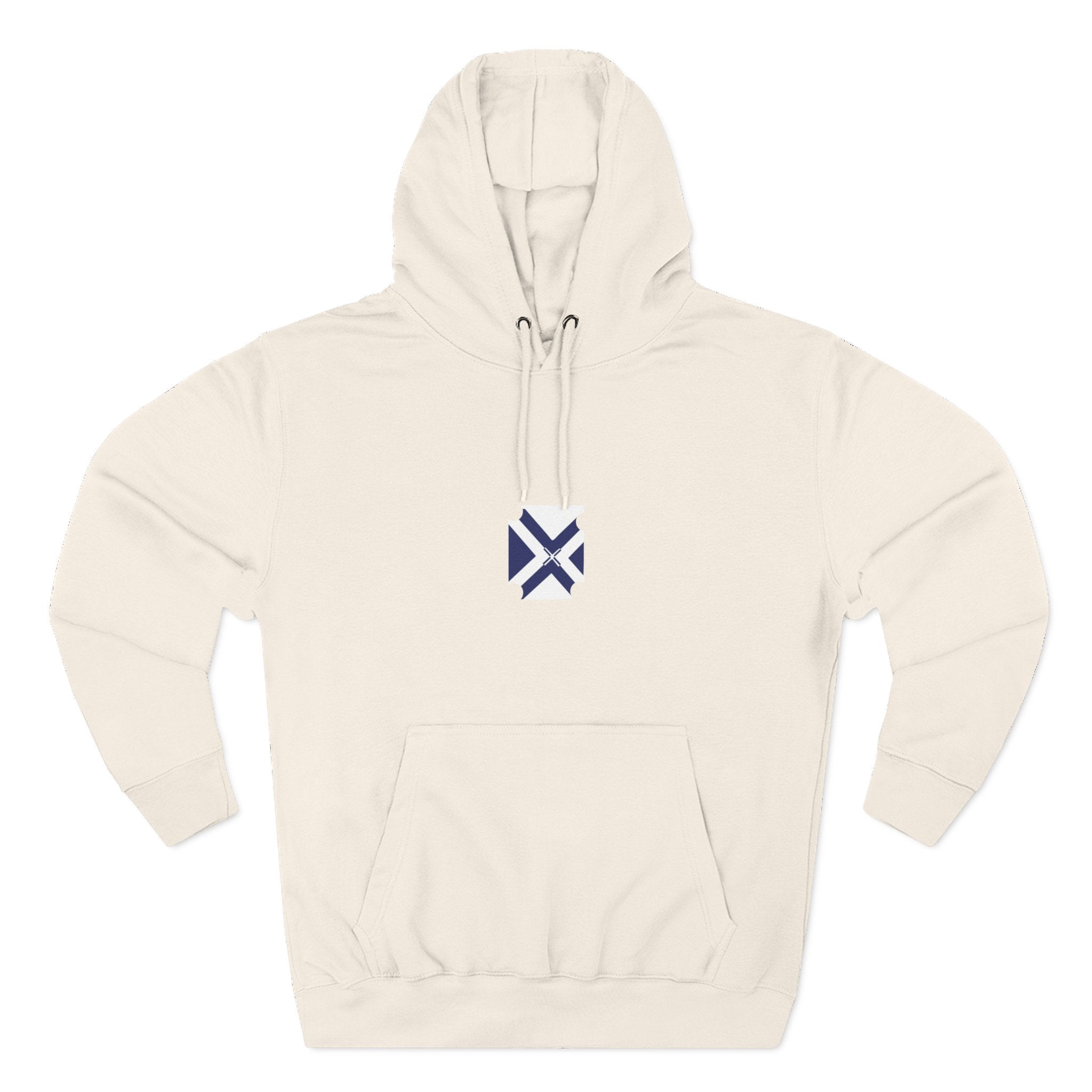 Minimalist Geometric Logo Hoodie — Small Center Chest Icon