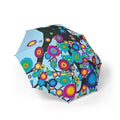 Foldable Umbrella — Colorful Abstract Floral Burst Compact Umbrella