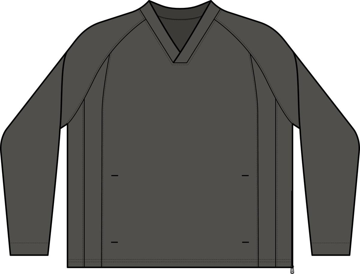 Tipped V-Neck Raglan Wind Shirt