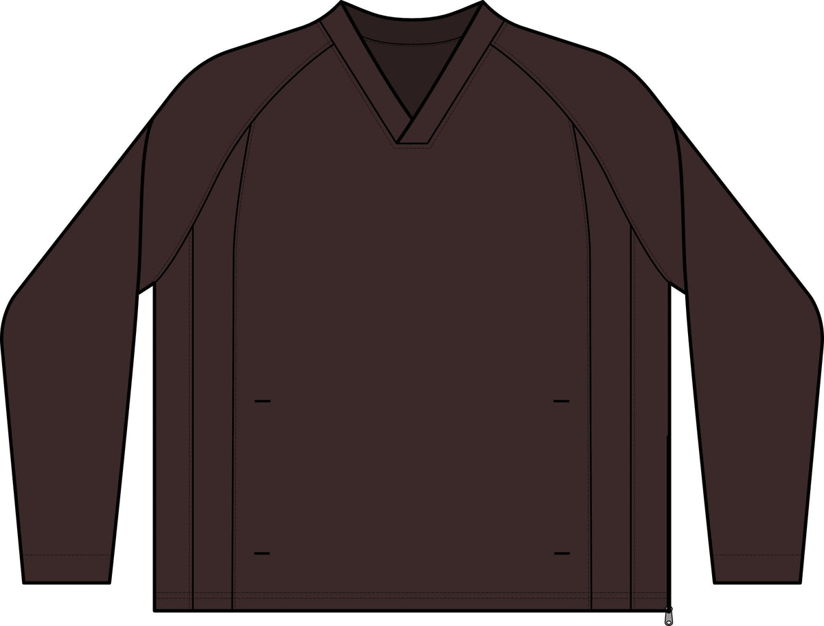 Tipped V-Neck Raglan Wind Shirt