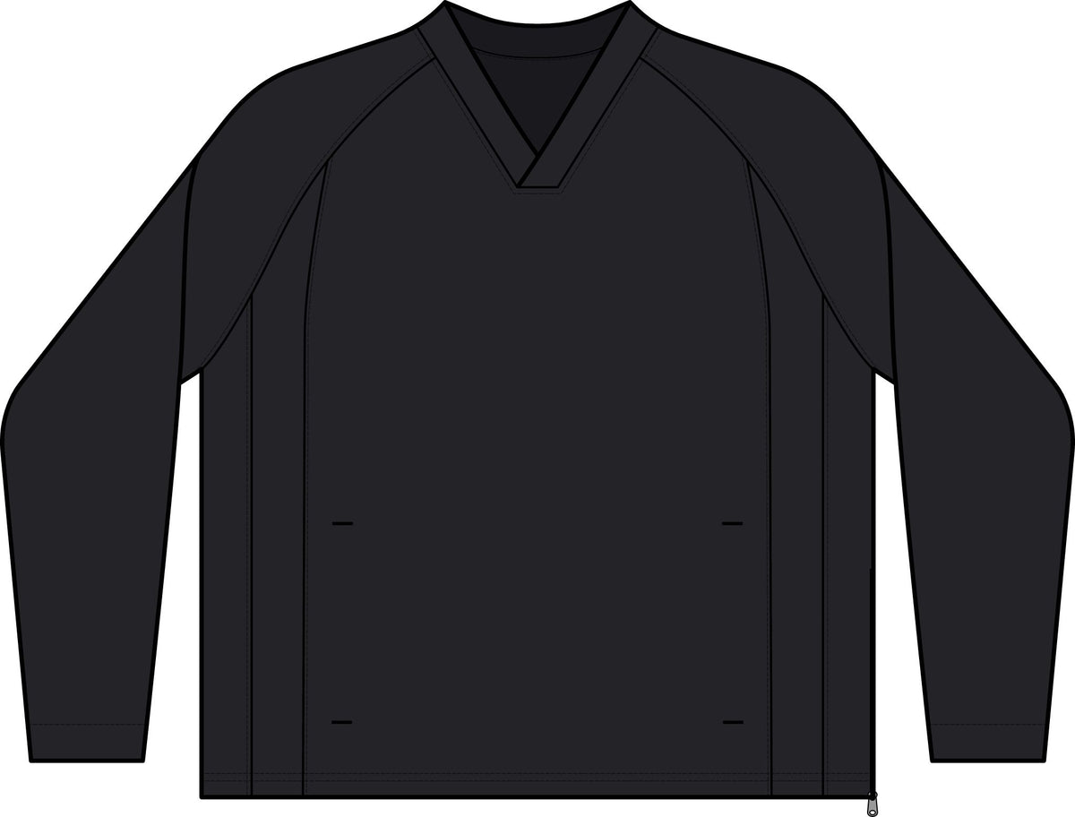 Tipped V-Neck Raglan Wind Shirt