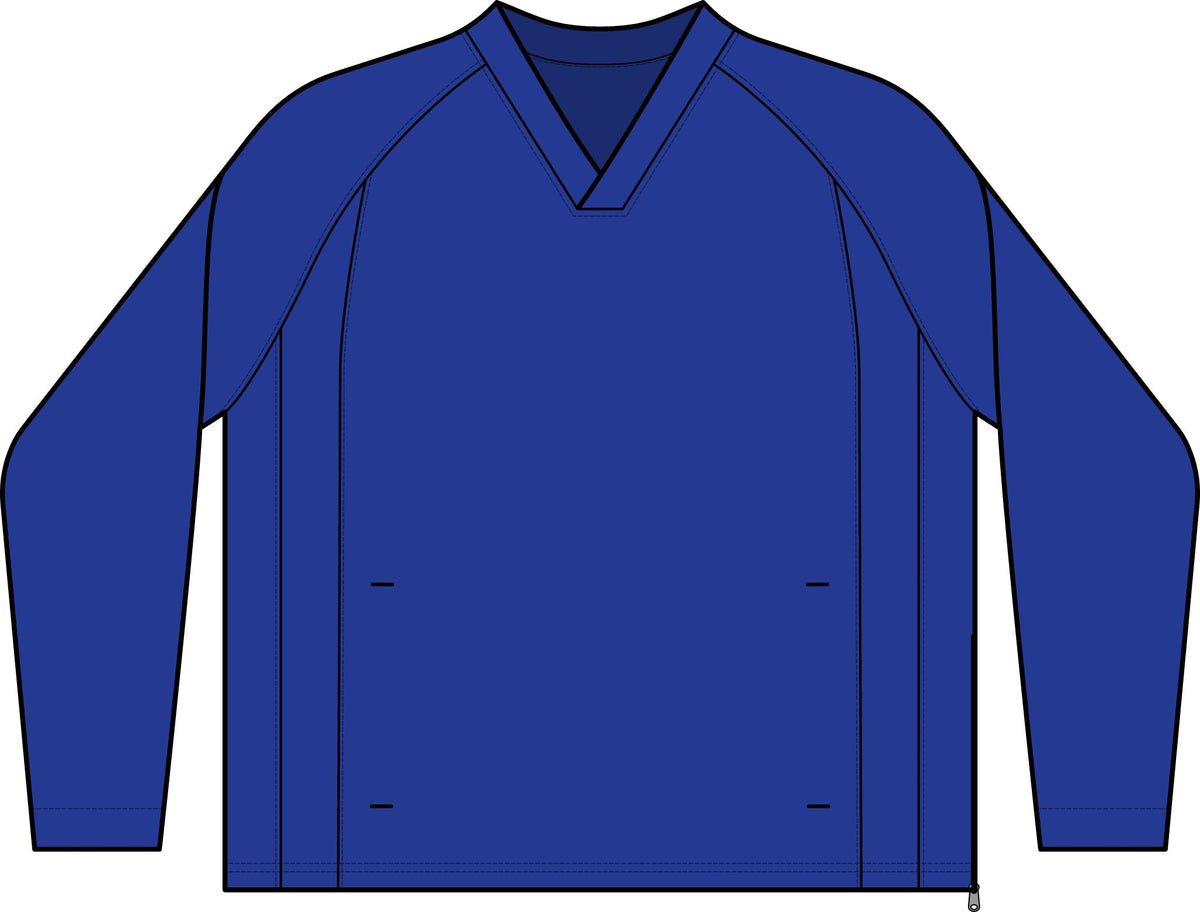 Tipped V-Neck Raglan Wind Shirt
