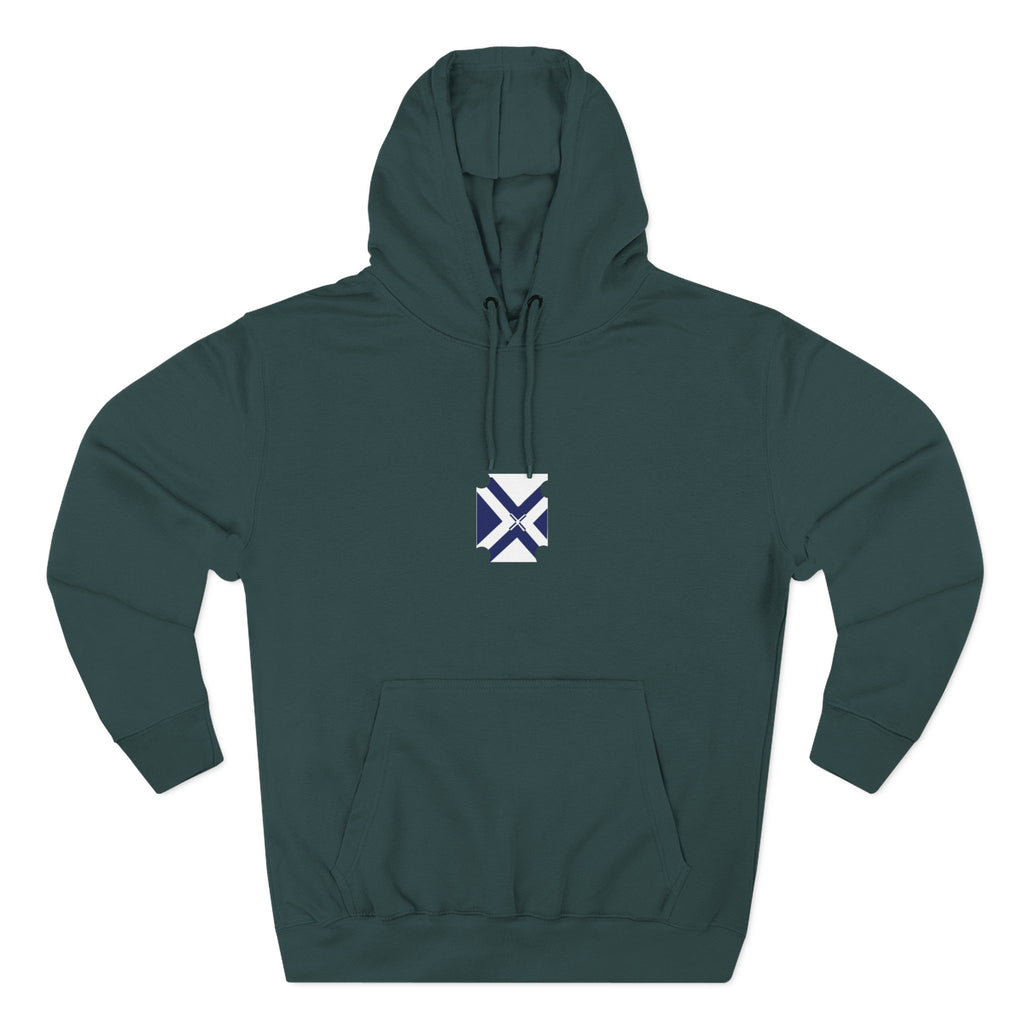 Minimalist Geometric Logo Hoodie — Small Center Chest Icon