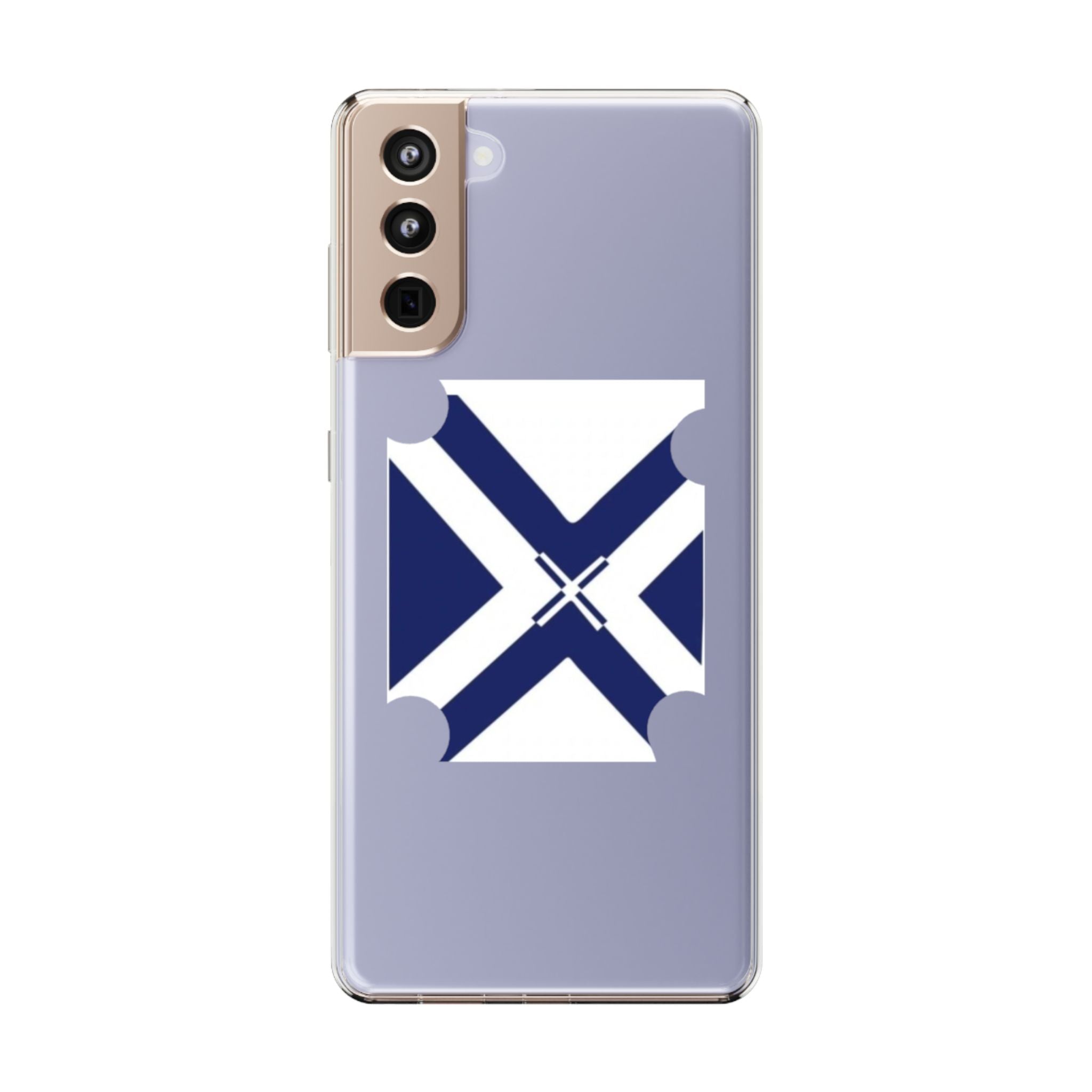 xT7 Saltire Clear Phone Case - Blue White Scottish Flag iPhone Cover