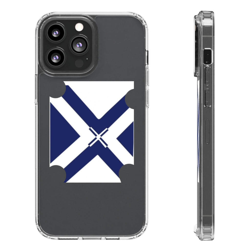 xT7 Saltire Clear Phone Case - Blue White Scottish Flag iPhone Cover