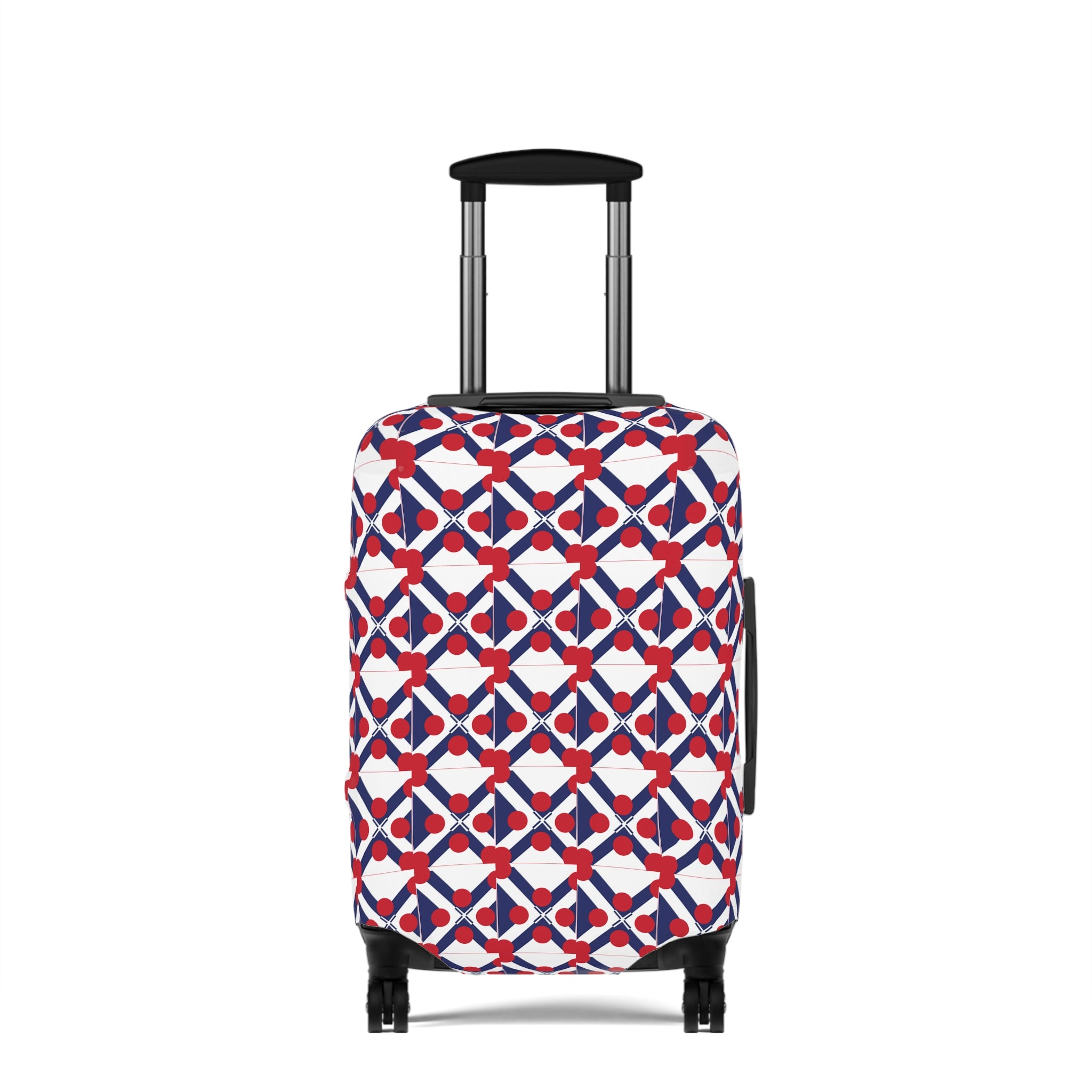 Red White Blue Geometric Luggage Cover — Patriotic Travel Protector
