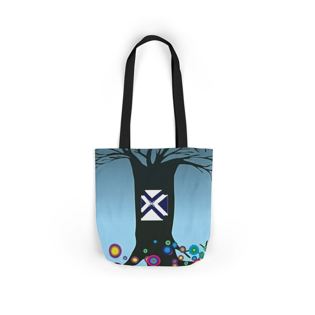 Colorful Floral Tote Bag — Vibrant Psychedelic Flowers Canvas Tote