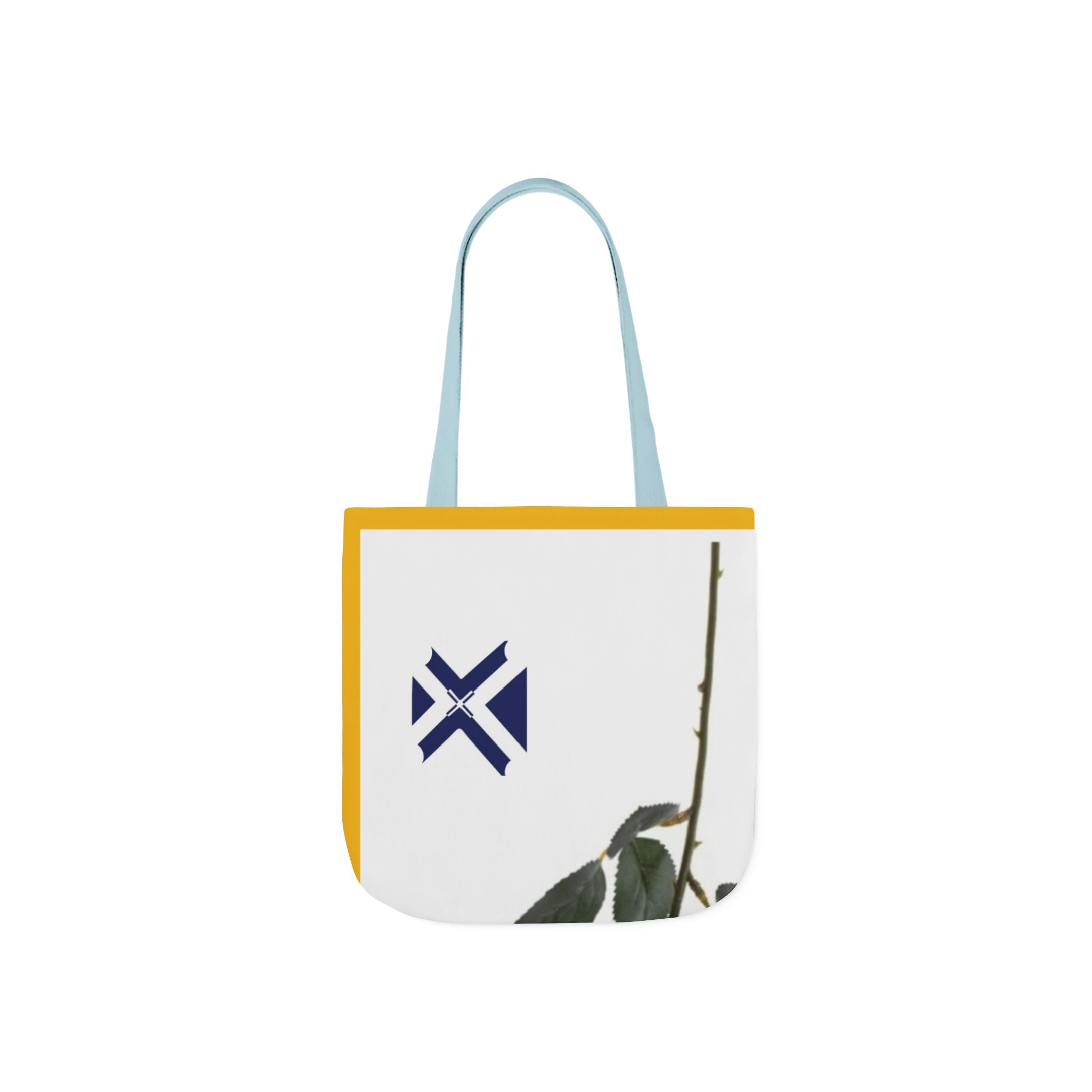 Rose XT Tote Bag — Yellow Accent Canvas Shopper