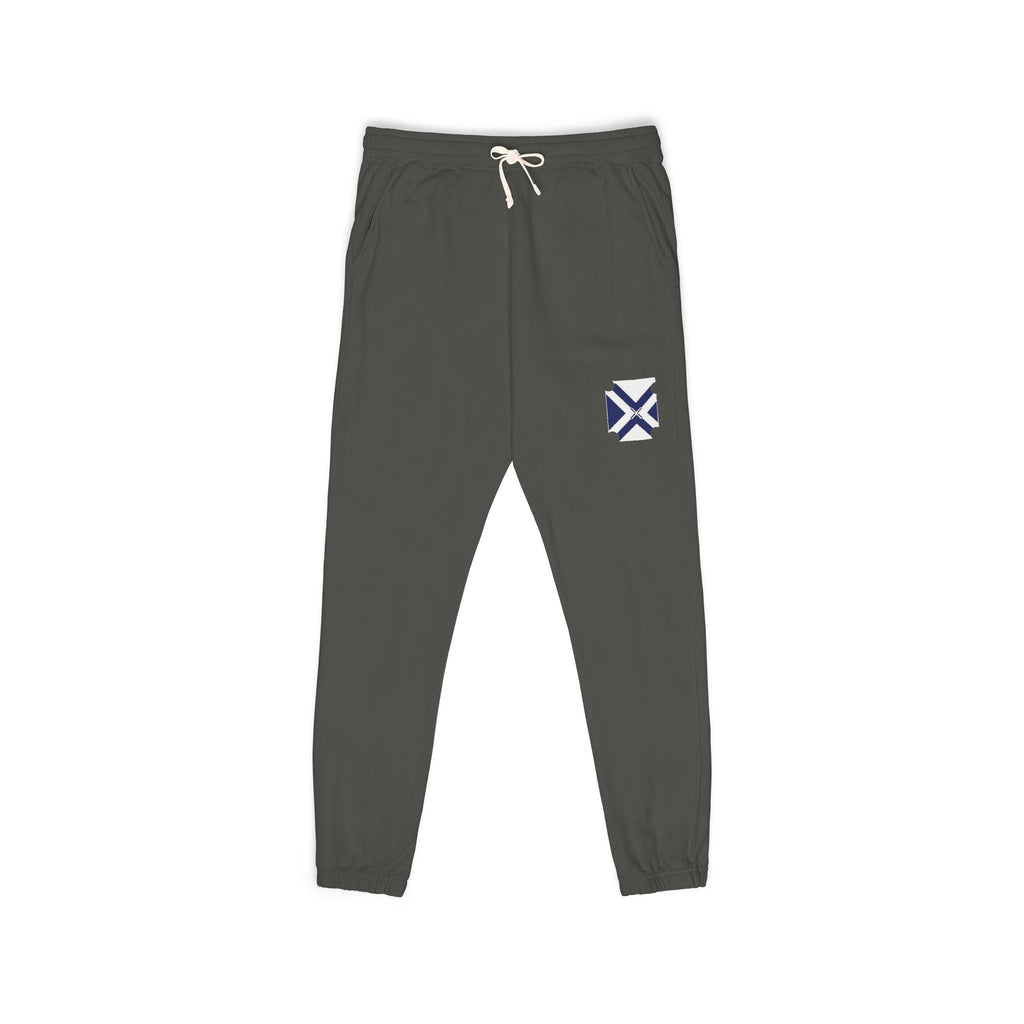 Geo Patch Sweatpants — Minimal Pixel Cross Joggers