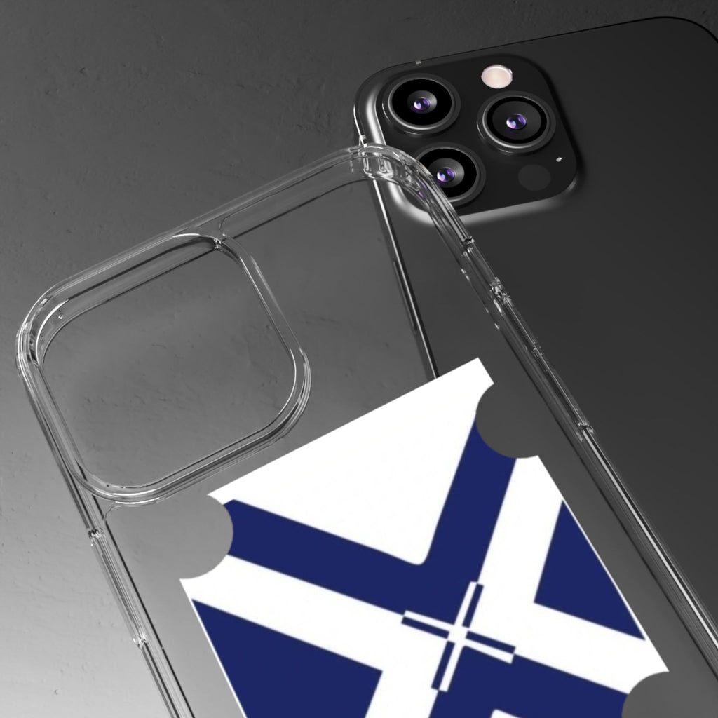 xT7 Saltire Clear Phone Case - Blue White Scottish Flag iPhone Cover