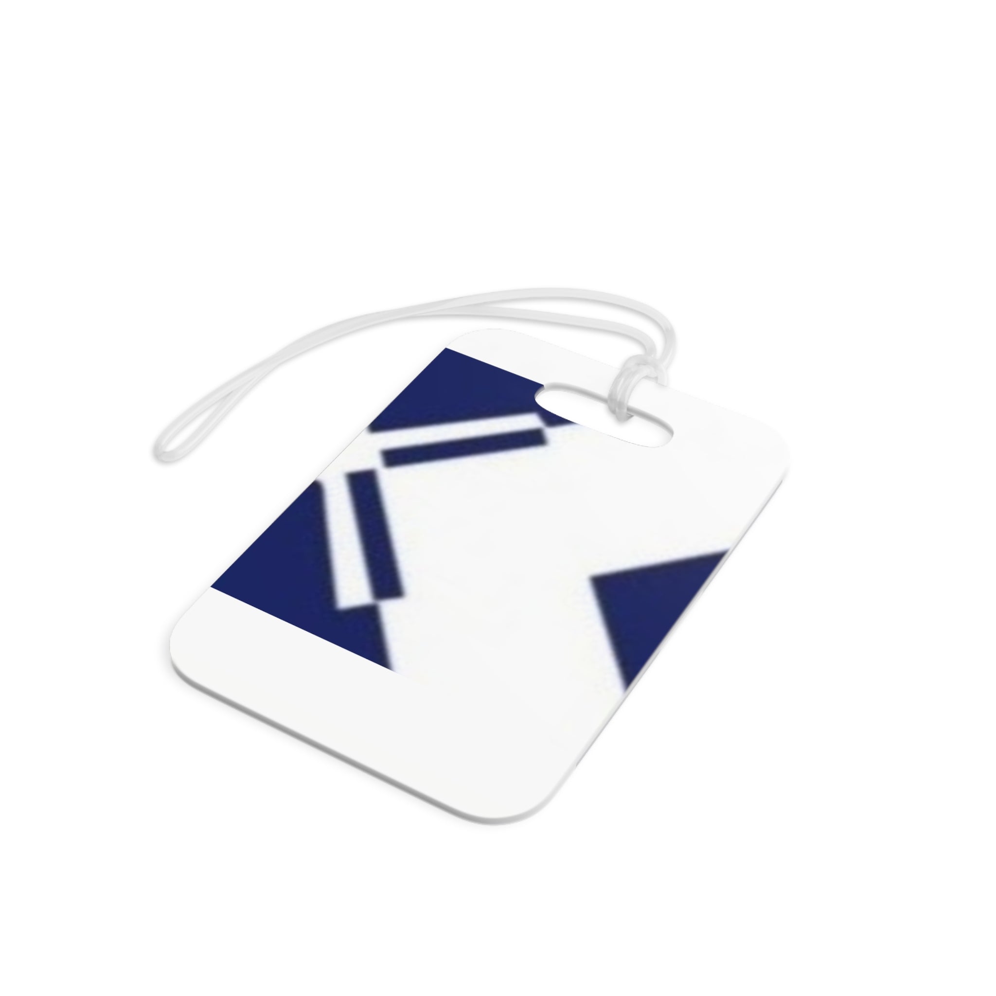 Geometric Navy Arrow Luggage Tag — Modern Travel ID Tag