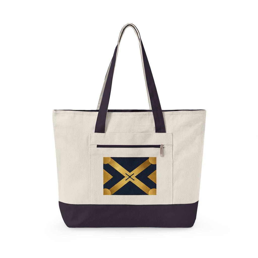 Zippered Canvas Tote
