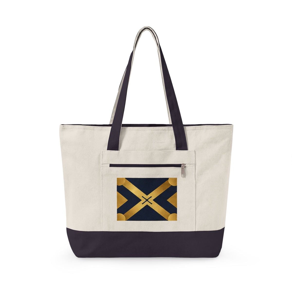 Zippered Canvas Tote