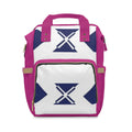 XT3 Multifunctional Diaper Backpack — Pink Navy Geometric Baby Bag