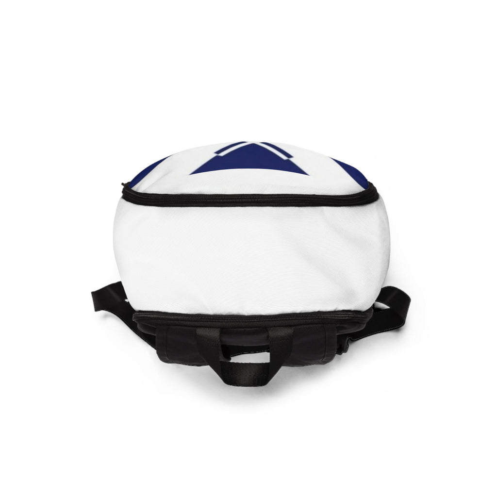 Geometric Navy Cross Canvas Backpack