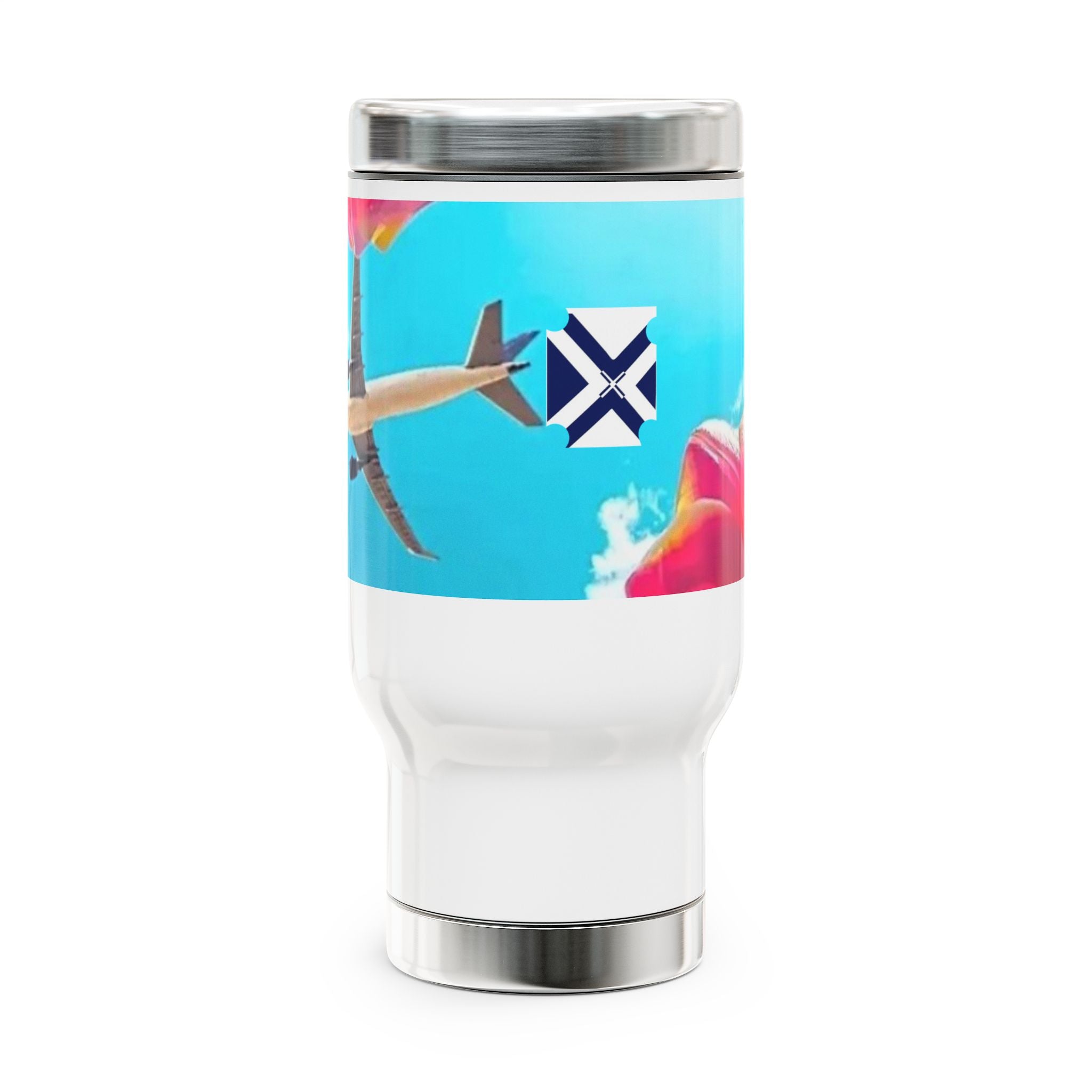 Xt Stainless Steel Travel Mug with Handle — 14oz Insulated Travel Cup