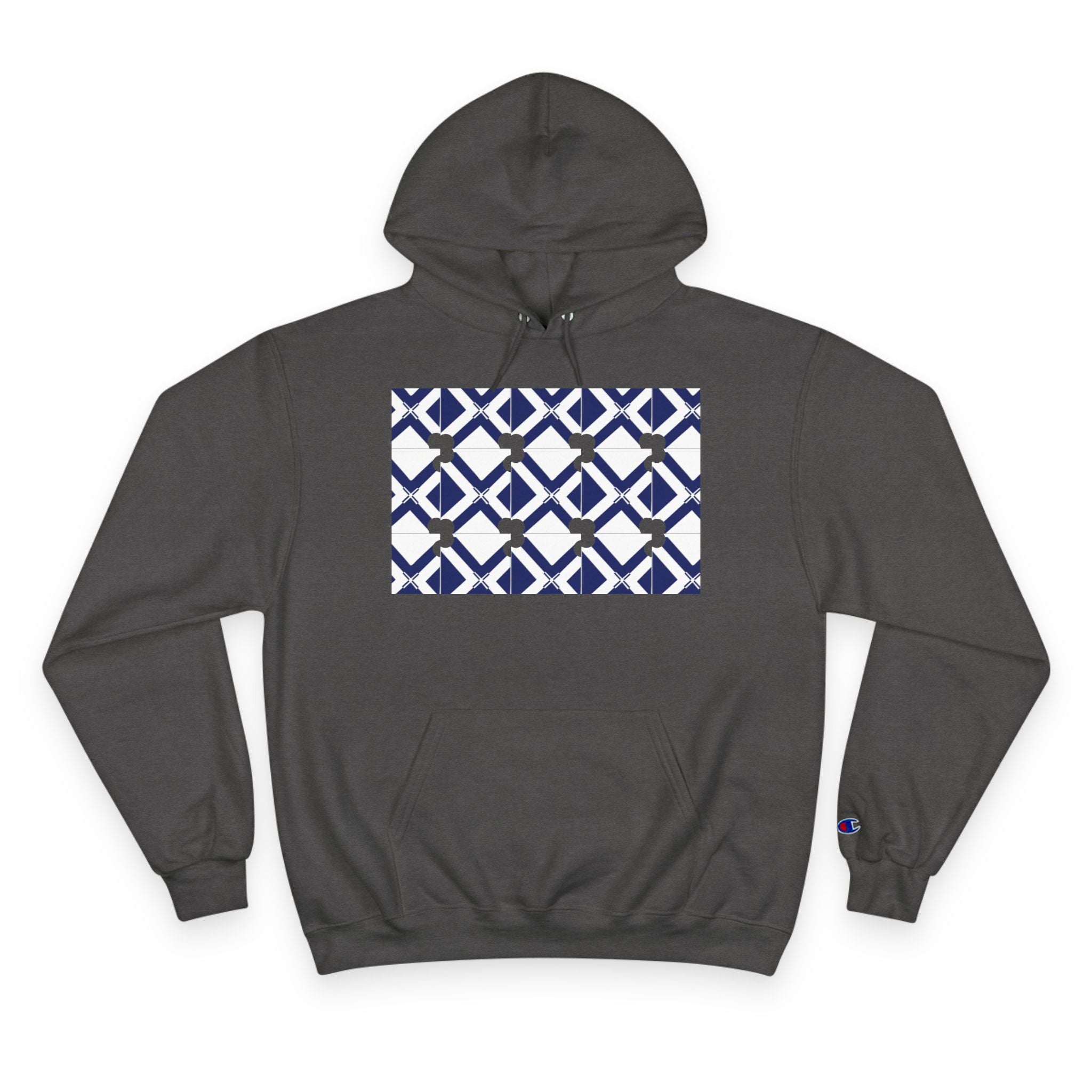 Geometric Navy Tile Hoodie