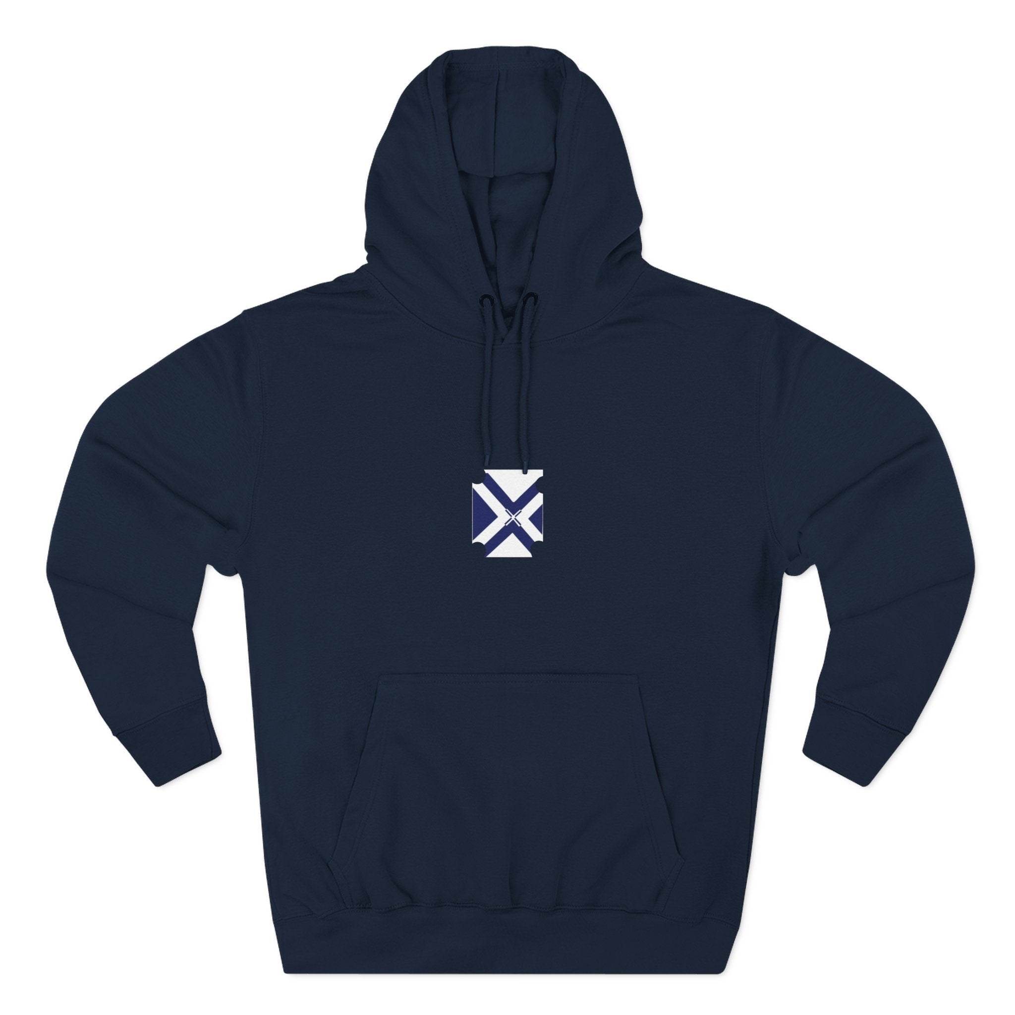 Minimalist Geometric Logo Hoodie — Small Center Chest Icon