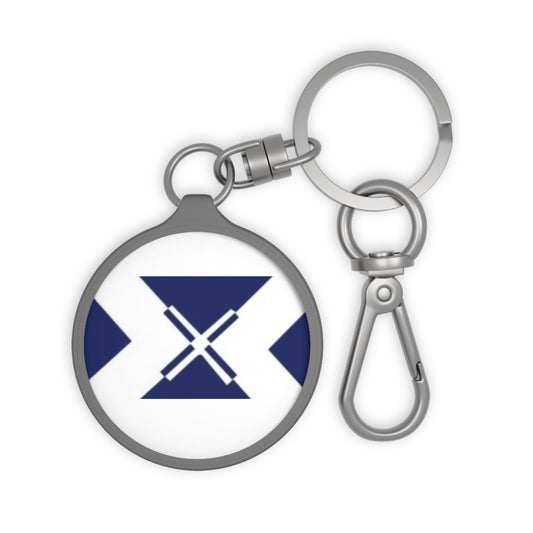 Scottish Saltire Keyring Tag – Navy St Andrew Flag Keychain