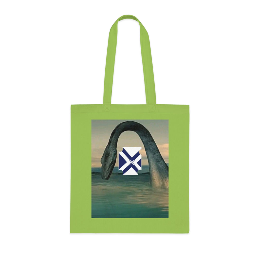 Xt Sea mosterTote Bag — Vintage Loch Ness Monster Art with Scottish Saltire Accent