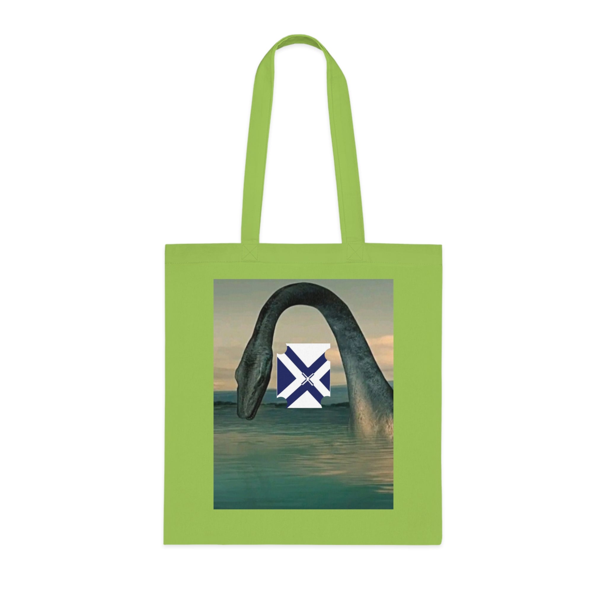 Xt Sea mosterTote Bag — Vintage Loch Ness Monster Art with Scottish Saltire Accent
