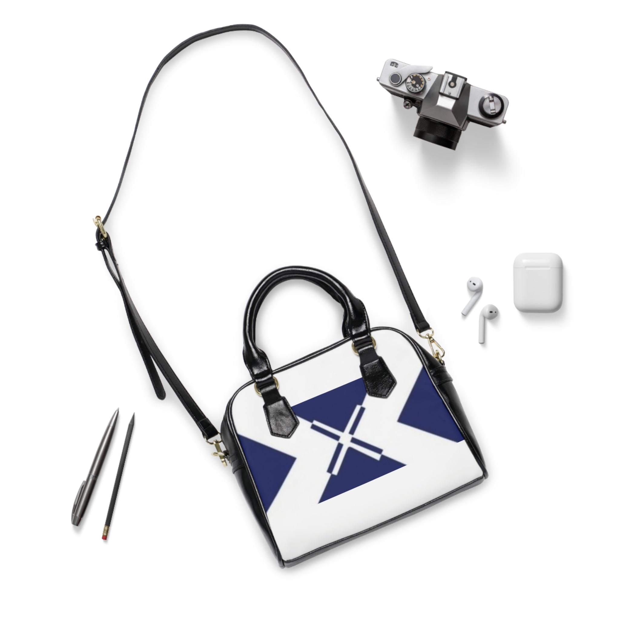 XT3  Shoulder Handbag — Navy Geometric Travel Purse