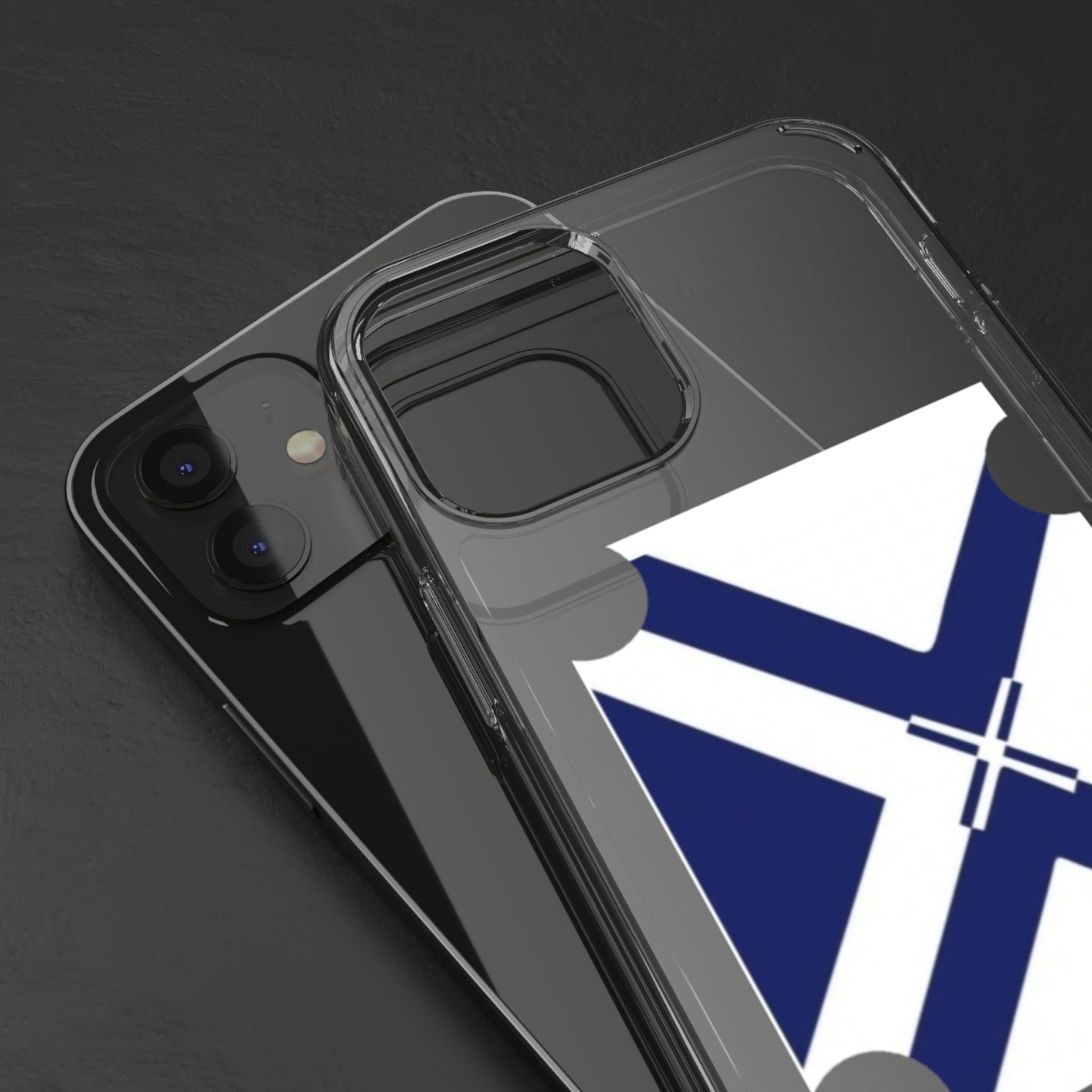 xT7 Saltire Clear Phone Case - Blue White Scottish Flag iPhone Cover