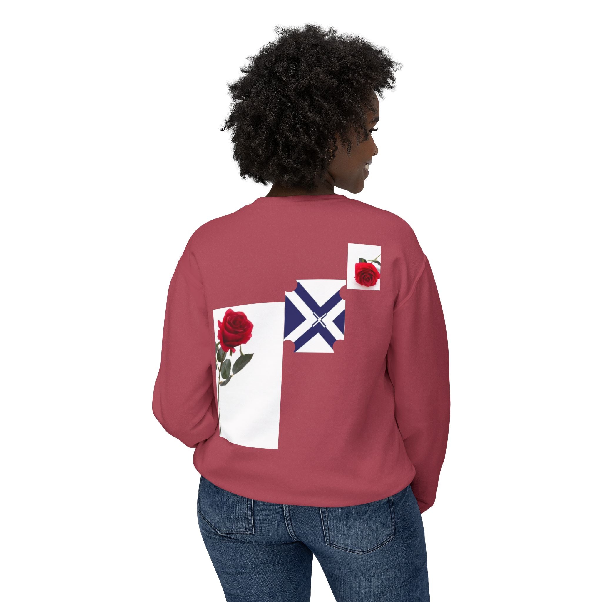 Rose & Saltire Crewneck Sweatshirt —XT Rose Graphic Sweatshirt