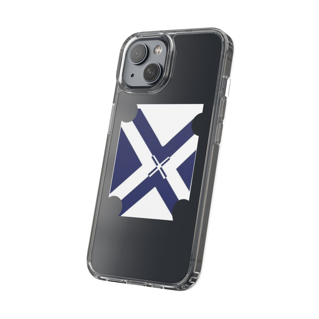 xT7 Saltire Clear Phone Case - Blue White Scottish Flag iPhone Cover