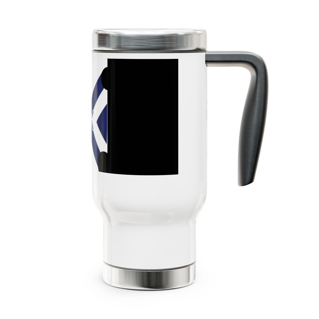 Scottish Saltire Travel Mug – 14oz Stainless Steel Insulated Coffee Tumbler with Handle