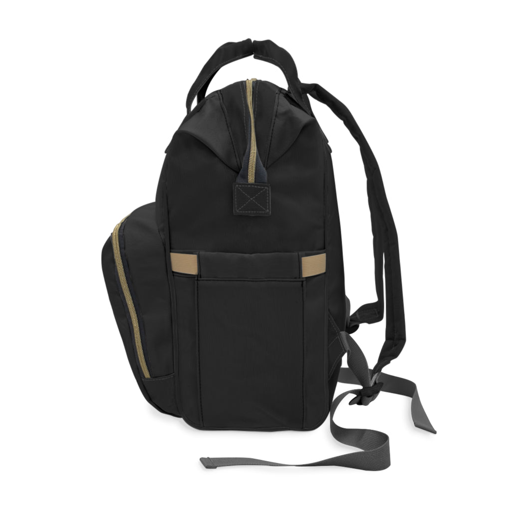 Multifunctional Diaper Backpack — Spacious Black Baby Changing Bag with Insulated Pockets & Stroller Straps