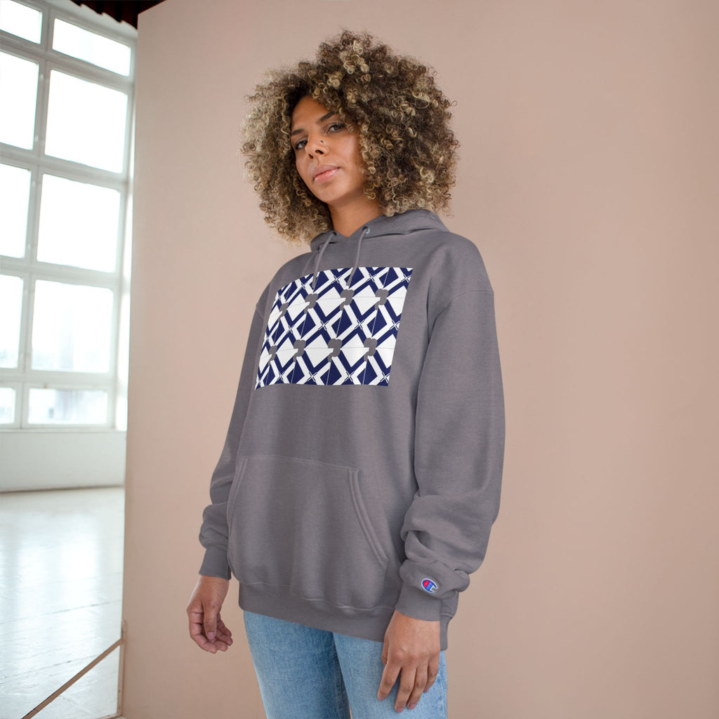 Geometric Navy Tile Hoodie