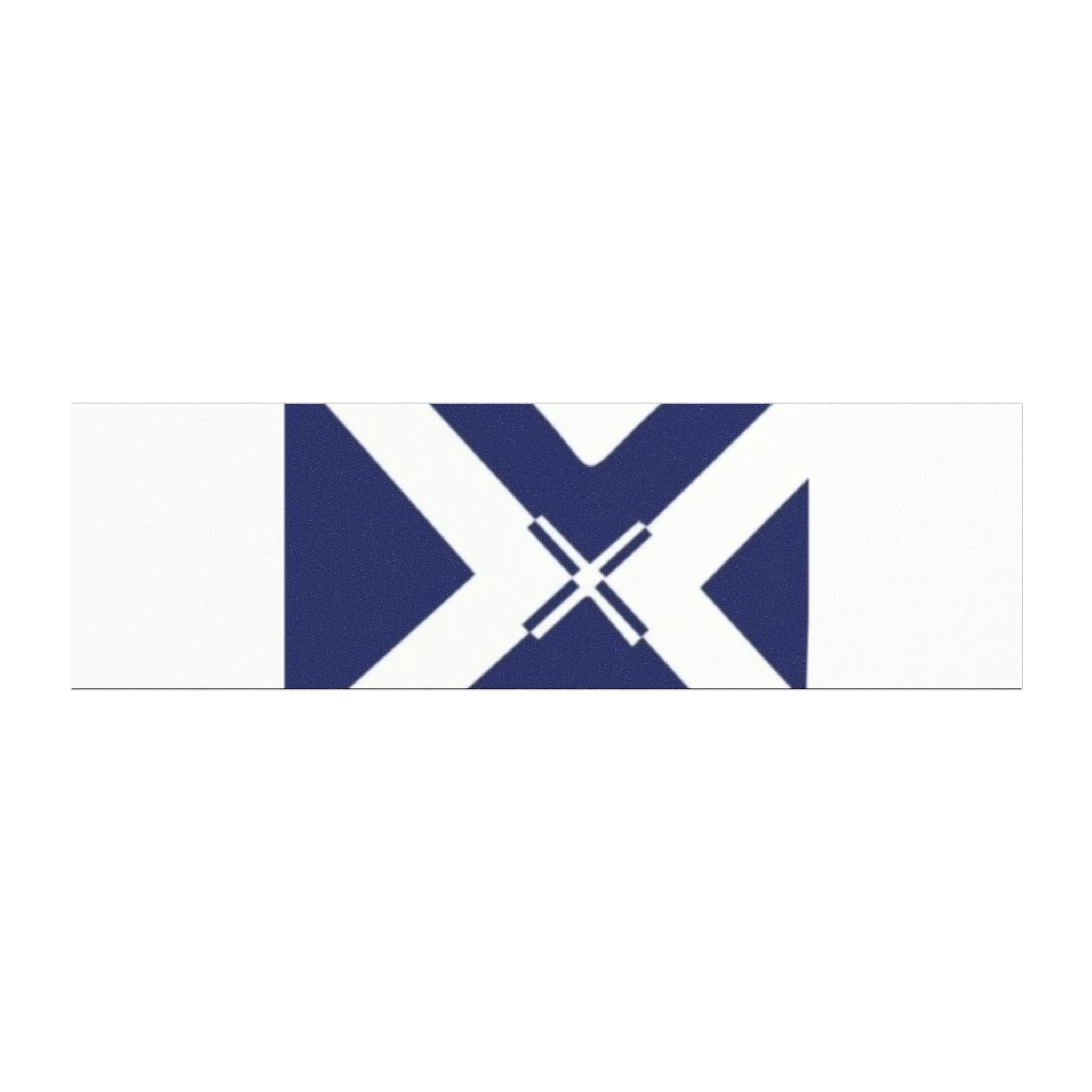 Navy Geometric Cross Car Magnet — Minimalist Modern Auto Decal