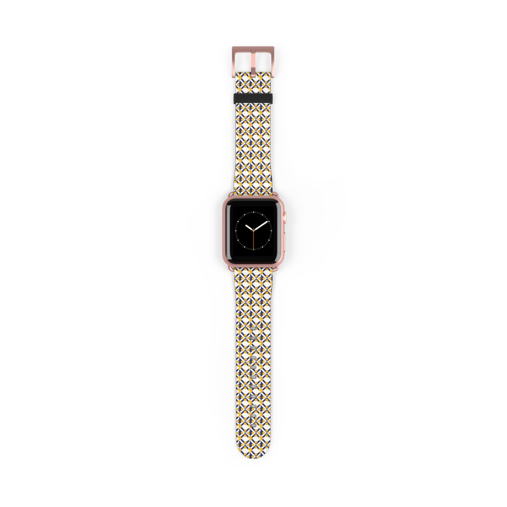 XT9 Gold Tile Watch Band — Modern Patterned Replacement Strap
