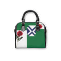 Handbag — Green XT Rose Cross Pattern Shoulder Bag
