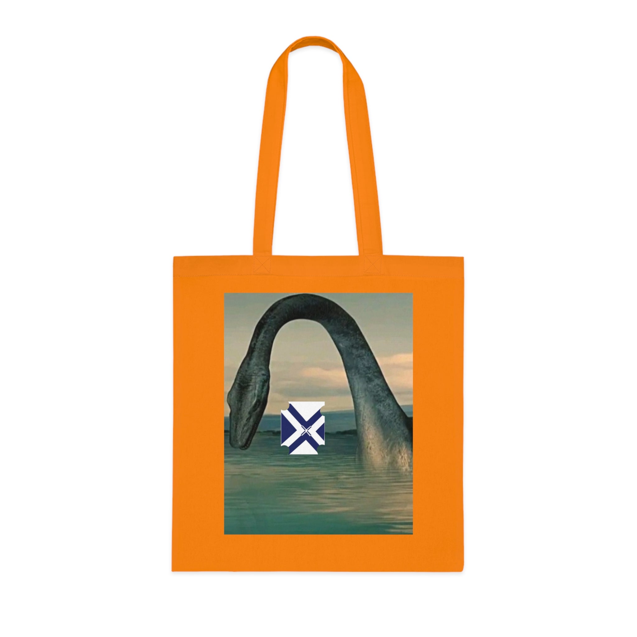 Xt Sea mosterTote Bag — Vintage Loch Ness Monster Art with Scottish Saltire Accent