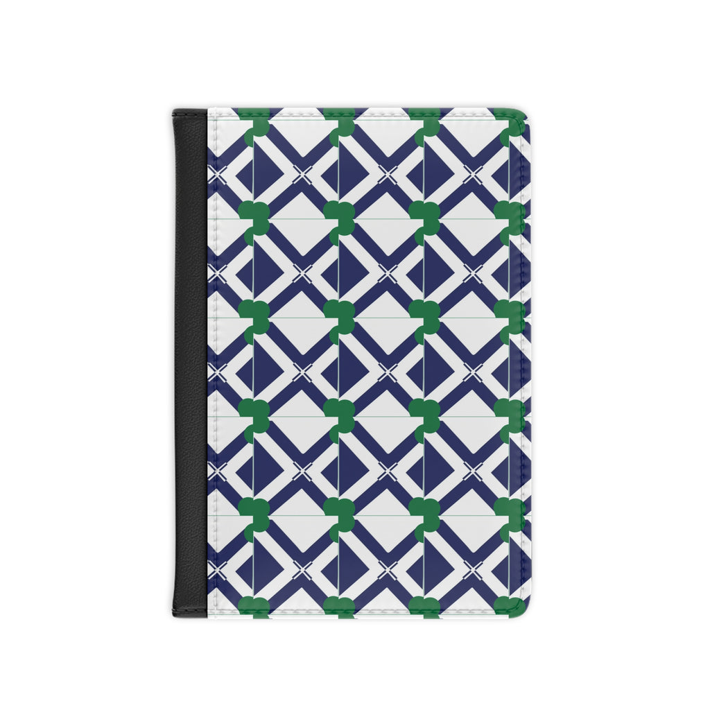 XT8 Clover Passport Cover — Navy & Green Travel Passport Holder