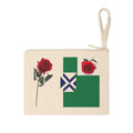 XT Rose  Green Zip Pouch — Floral Cosmetic Accessory Bag