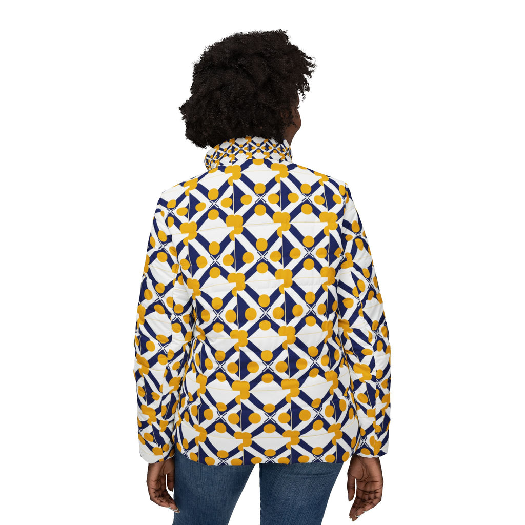 XT8 Mosaic Puffer Jacket — Women's All-Over Patterned Winter Coat