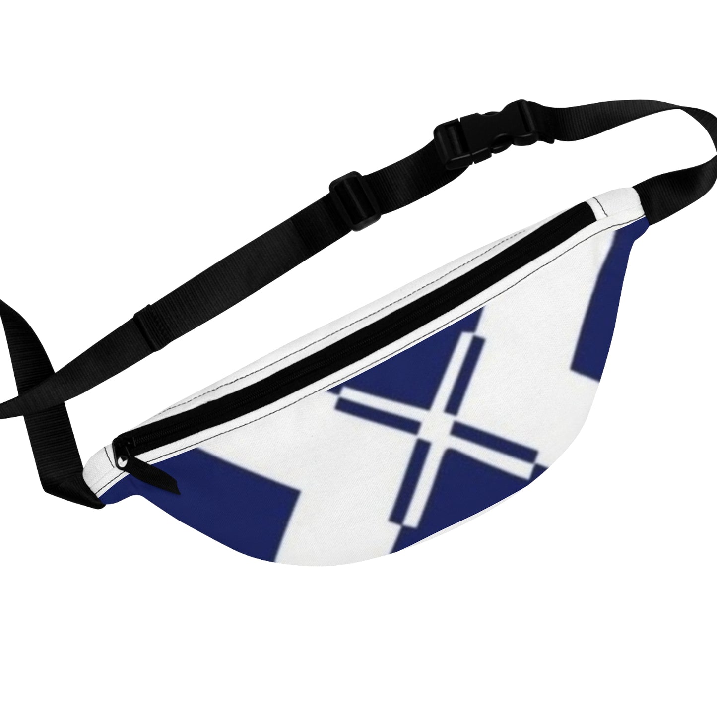Fanny Pack — Minimal Navy Cross Pattern Waist Bag