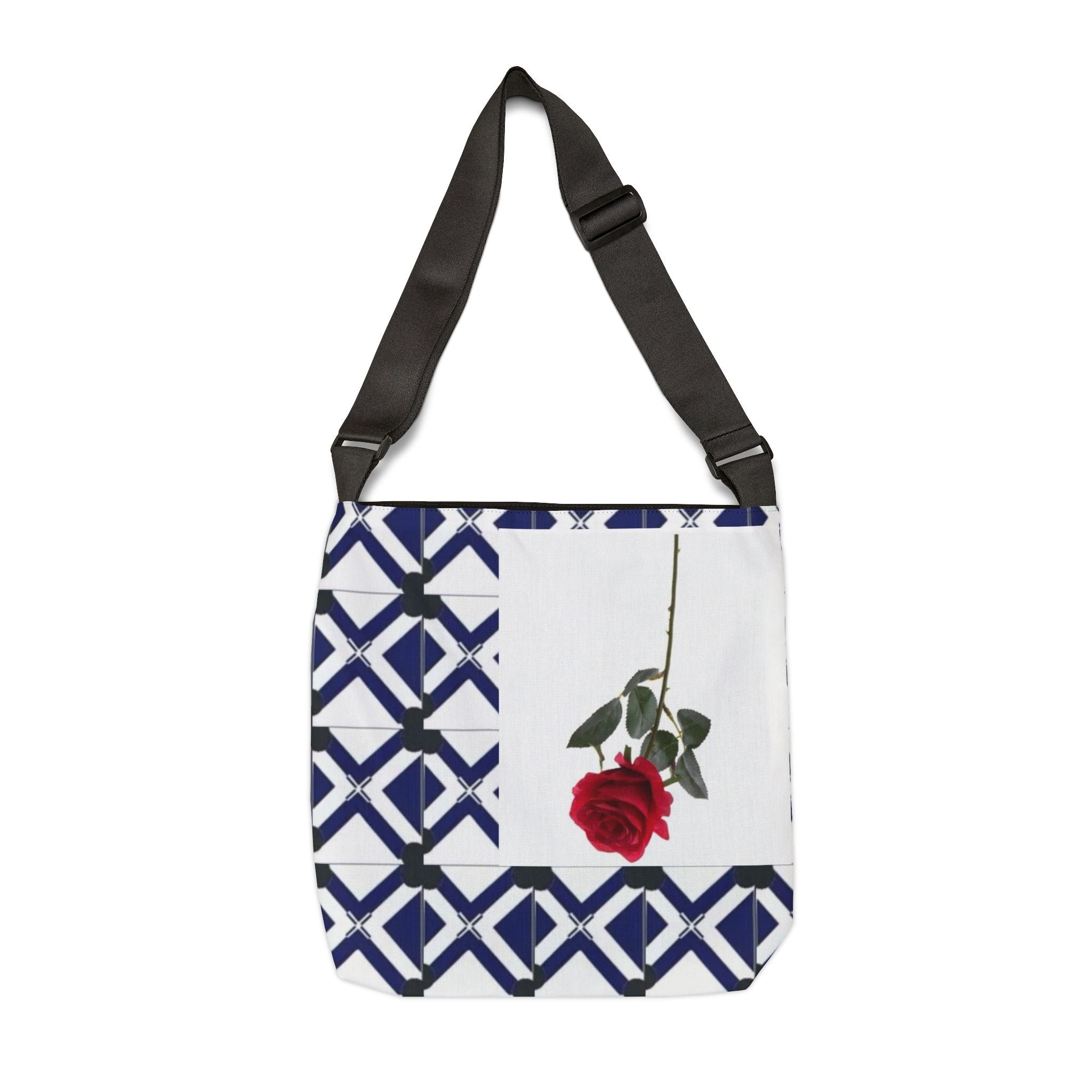 XT7 Rose Adjustable Tote Bag — Floral Rose Graphic Tote