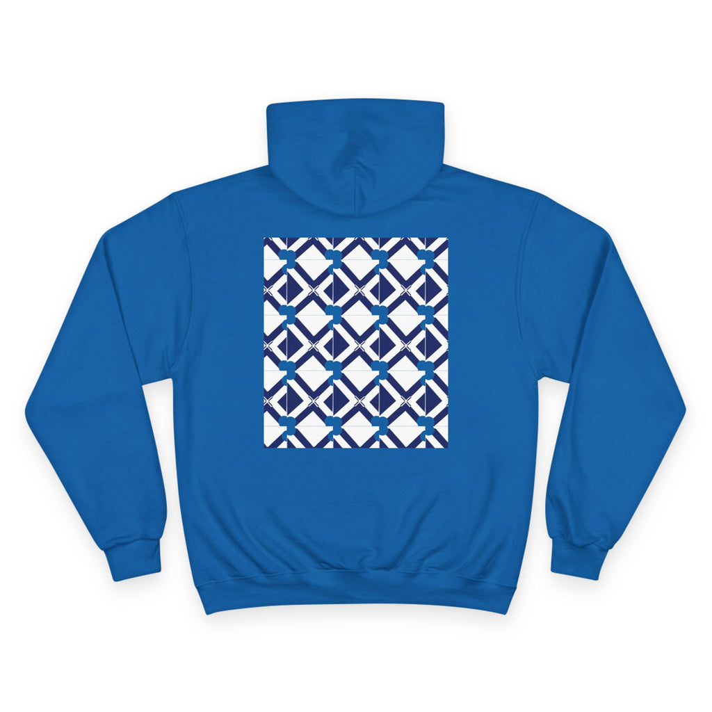 Geometric Navy Tile Hoodie