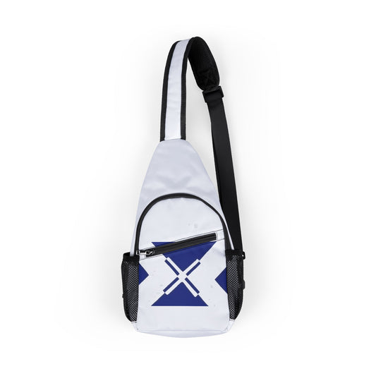 Chest Bag  (Borsa da petto)Minimal Blue Geometric Crossbody Sling