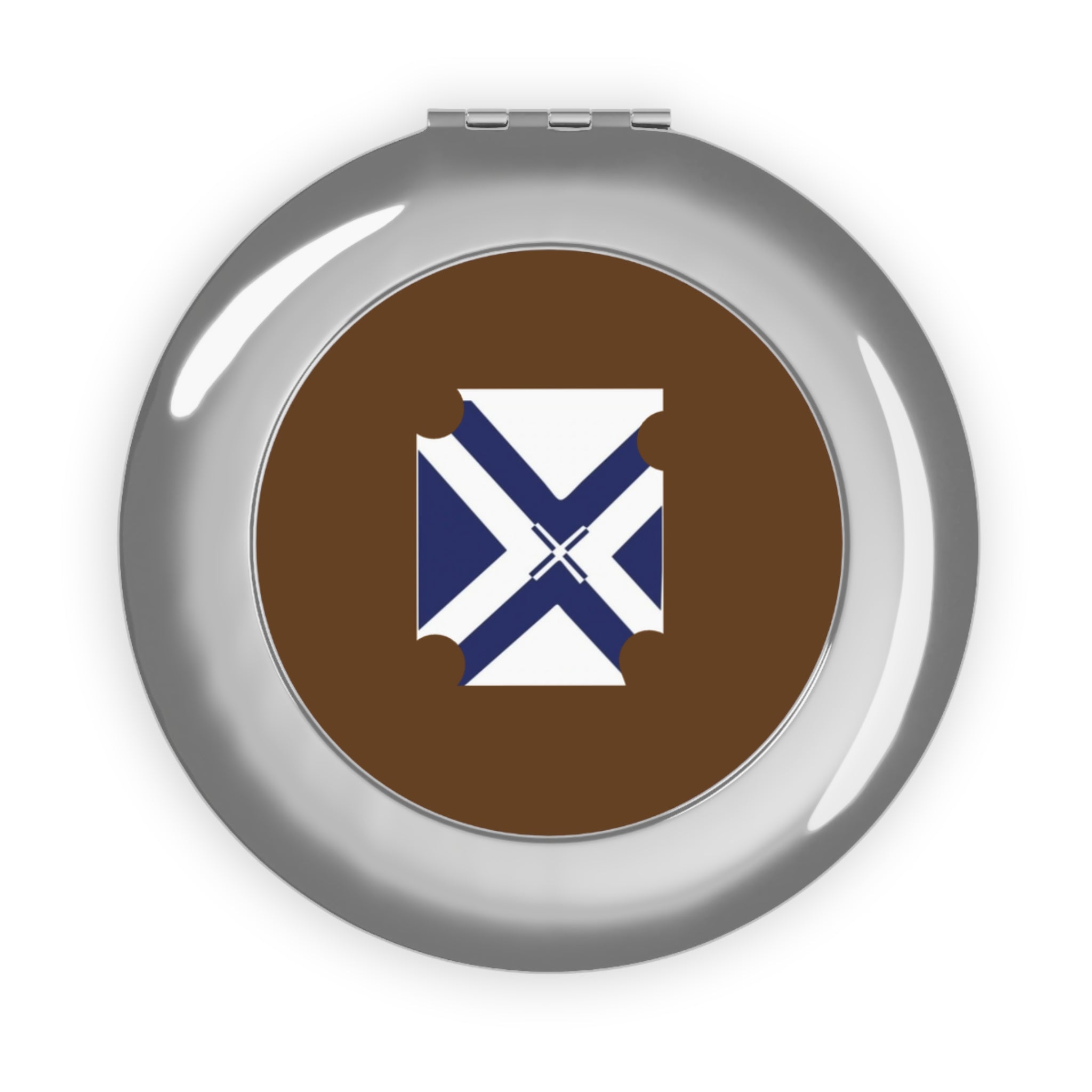 Compact Travel Mirror — Navy Saltire Design Compact Mirror