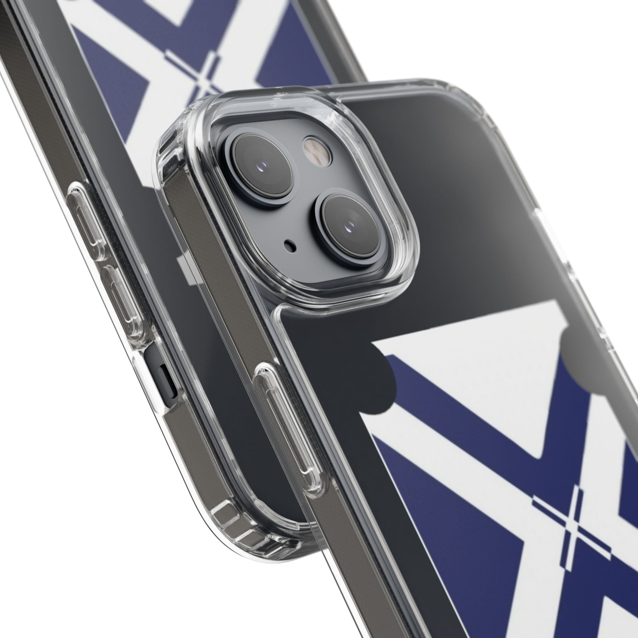 xT7 Saltire Clear Phone Case - Blue White Scottish Flag iPhone Cover