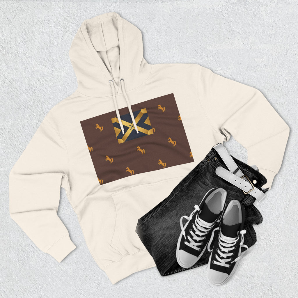 Three-Panel Fleece Hoodie