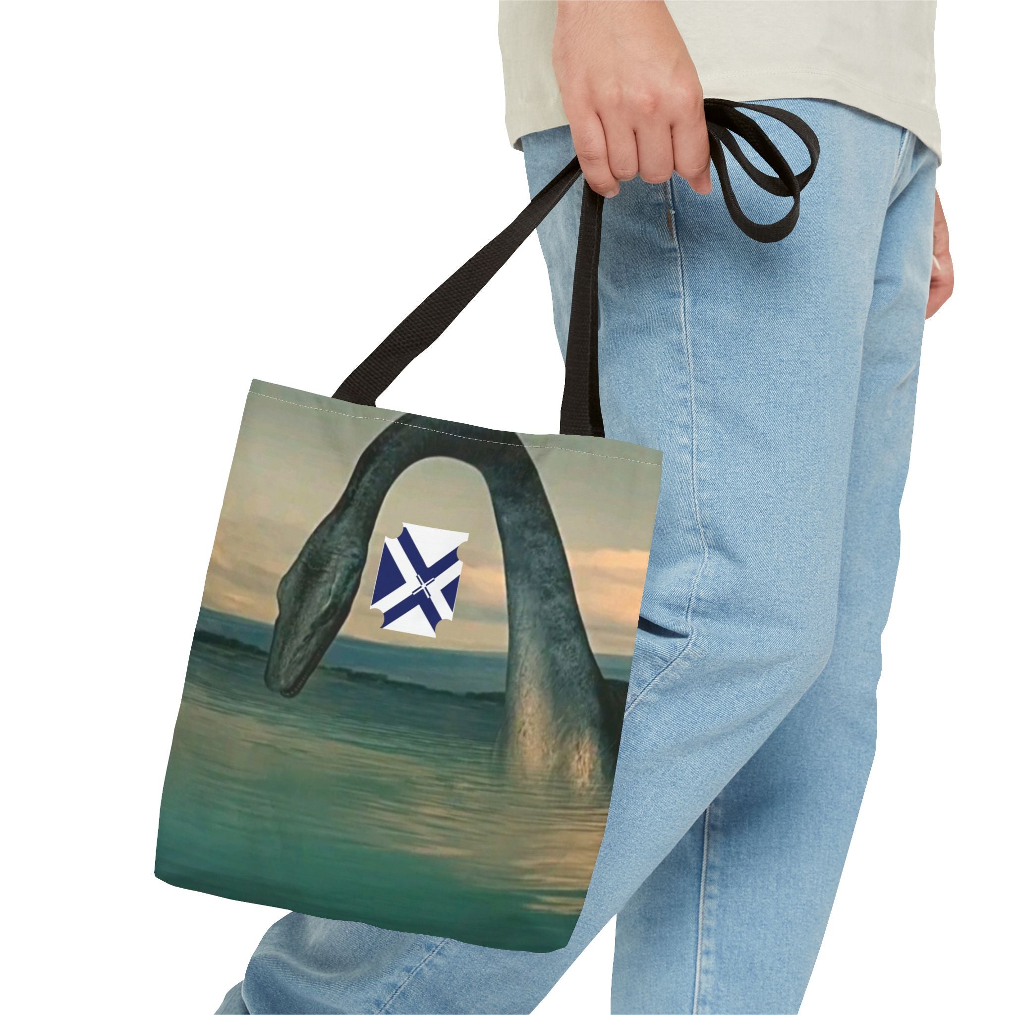 Nessie Loch Ness Tote Bag — Mythic Sea Monster All-Over Print Tote