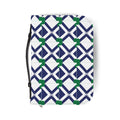 XT9 Navy & Green Pattern Bible Cover — Zippered Scripture Organizer