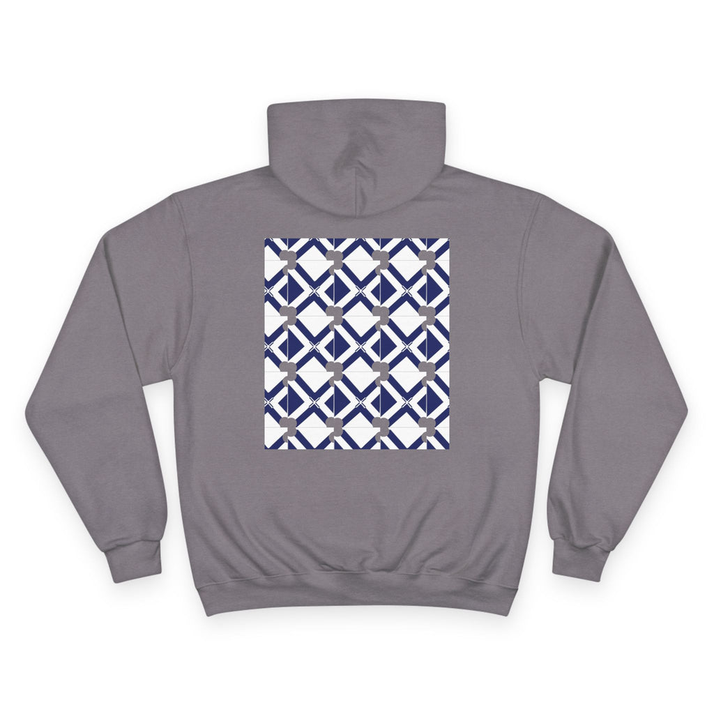 Geometric Navy Tile Hoodie